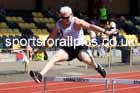 Mens hurdles, 2024 NE Masters Track and Field Champs., Monkton Stadium, Jarrow.  Photo: David T. Hewitson/Sports for All Pics
